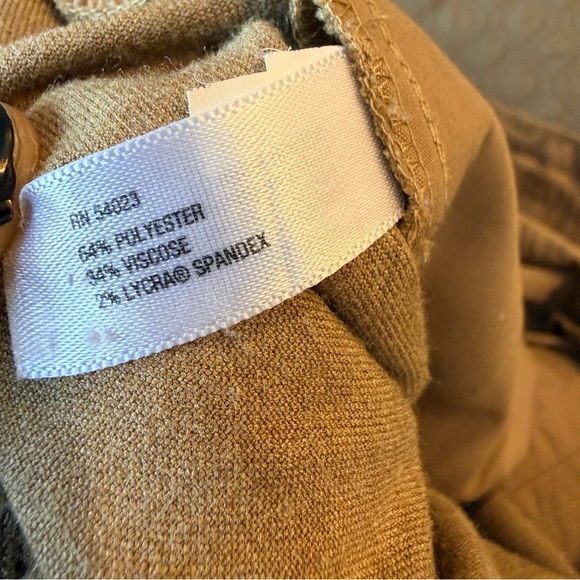 GAP Women's Tan Wide-Leg Trousers- Size 12R - Picture 9 of 9